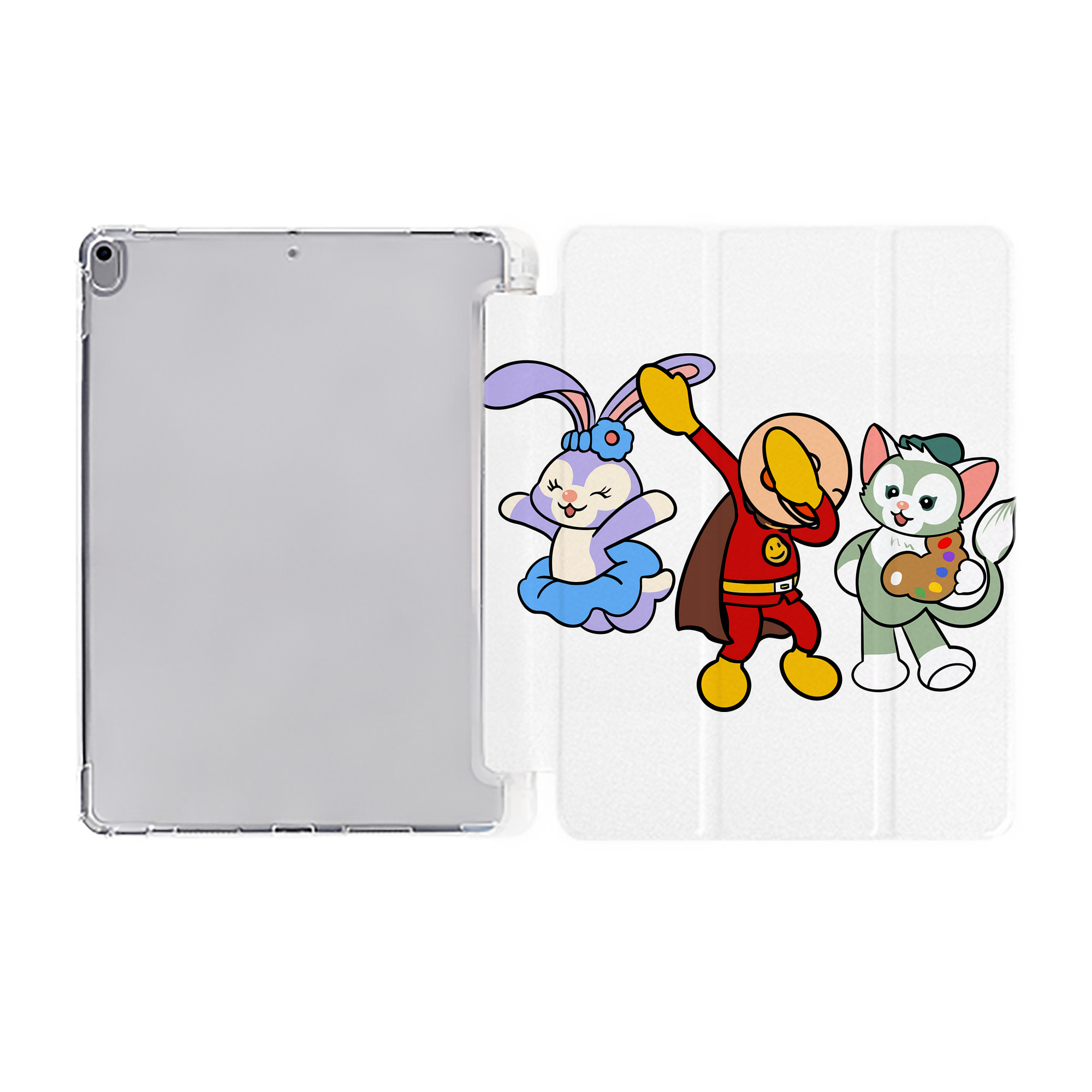 （画像用） アンパンマン Anpanman IPad ケース ペン収納付き 三つ折りスタンド PUレザー×シリコン 対応機種9.5/10.5/10.9インチ